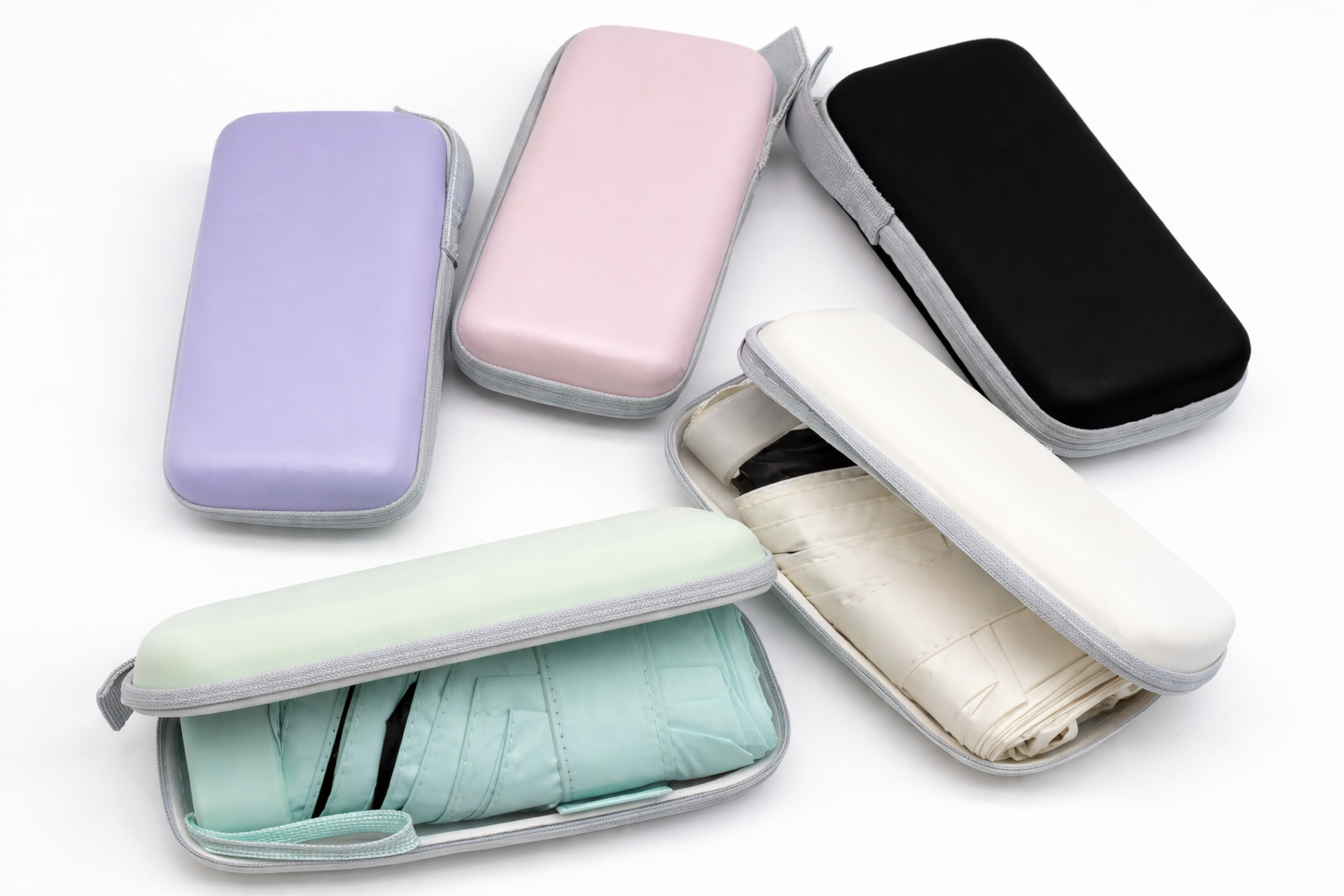 6-Rib 5-Fold Umbrella Natural-Light | SKU 9107